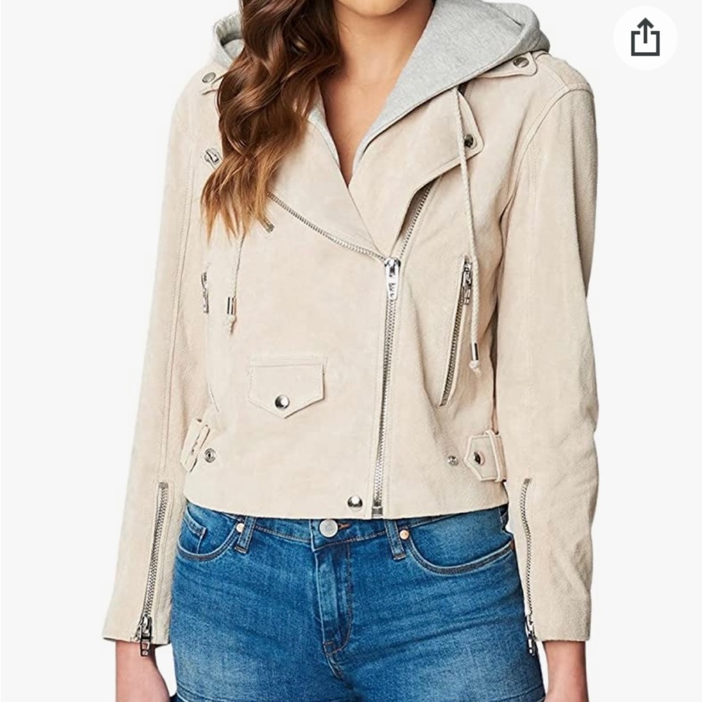 BLANK NYC suede jacket with removable hood!
